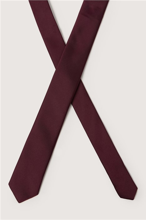 Limehaus Slim Burgundy Tie
