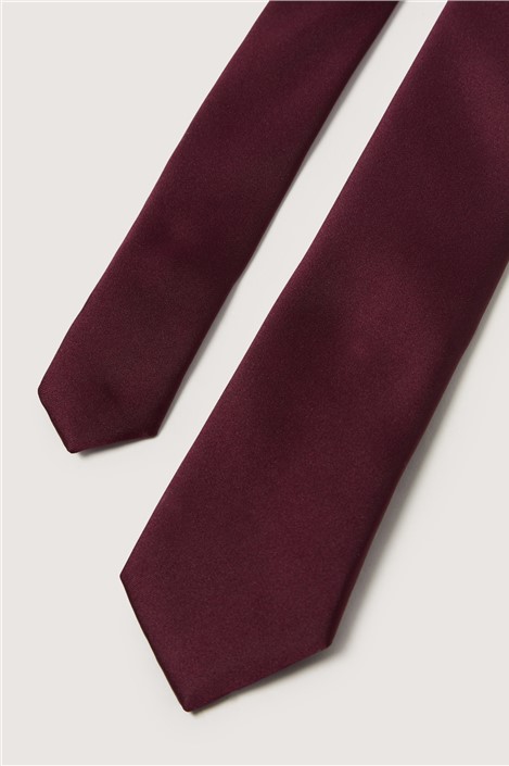 Limehaus Slim Burgundy Tie