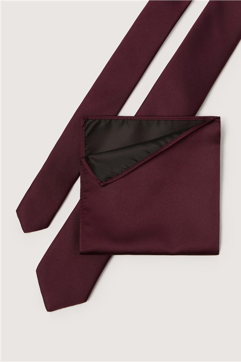 Limehaus Slim Burgundy Tie