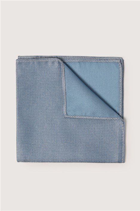 Antique Rogue Light Blue Textured Pocket Square By Suit Direct