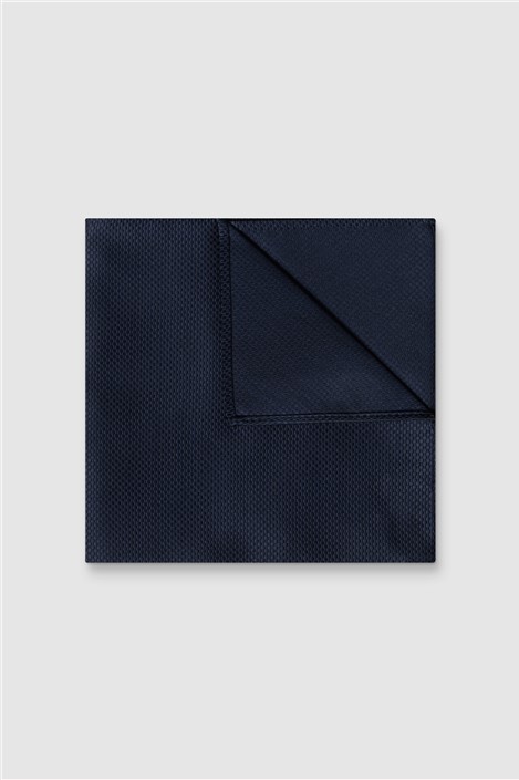 Antique Rogue Navy Blue Textured Pocket Square 0 Navy Blue