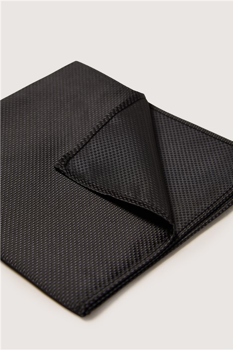 Antique Rogue Black Textured Pocket Square