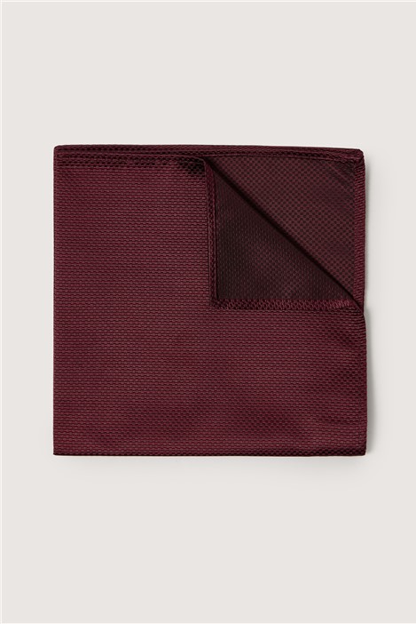 Antique Rogue Burgundy Textured Pocket Square By Suit Direct