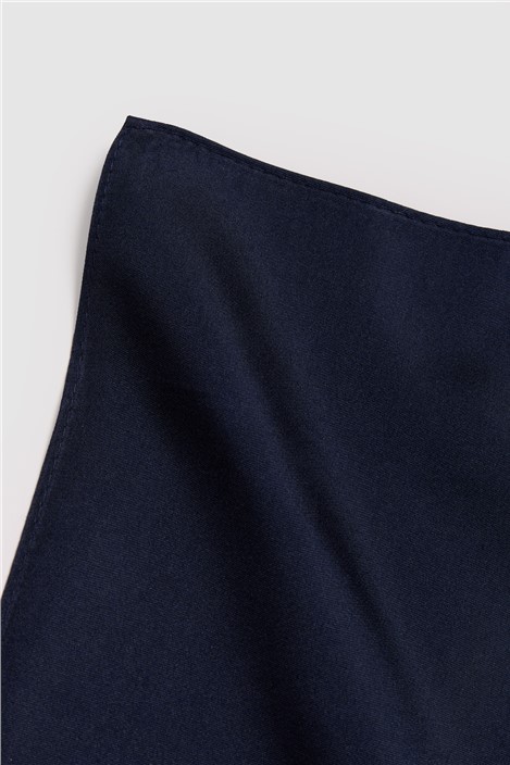 Alexandre Navy Silk Pocket Square