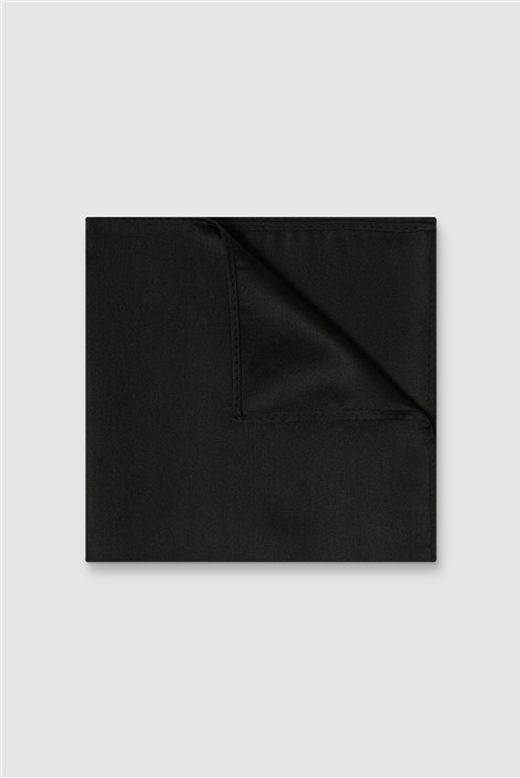 Alexandre Black Silk Pocket Square