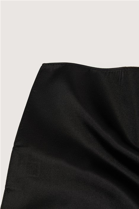 Alexandre Black Silk Pocket Square