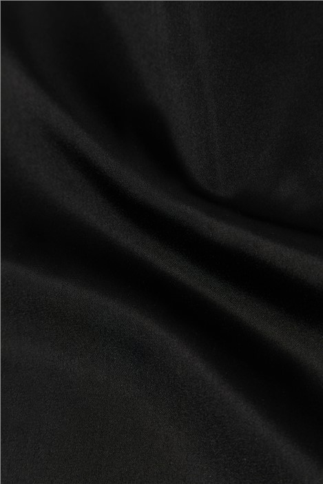 Alexandre Black Silk Pocket Square