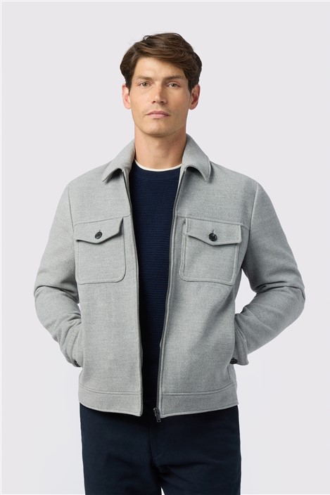 Melka | Men's Grey Zip Through Gilet | Suit Direct