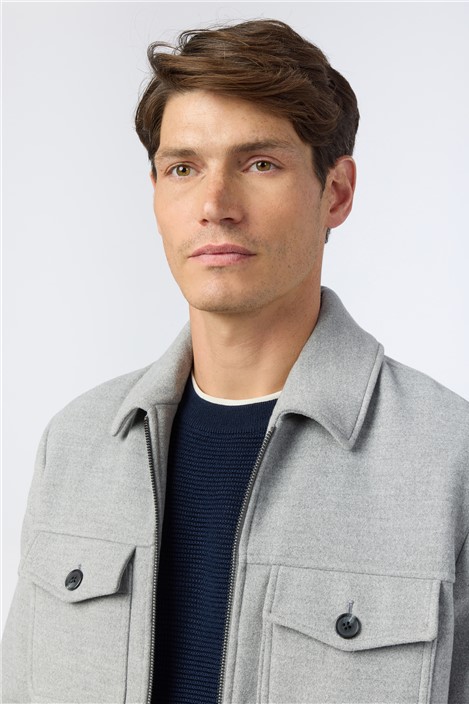Melka Grey Zip Front Jacket
