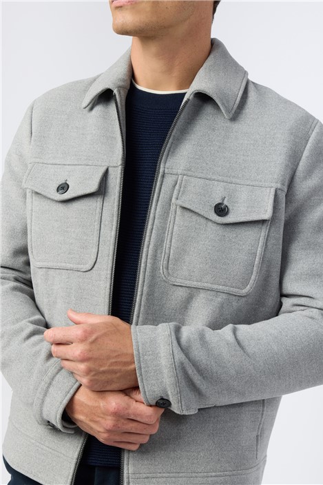 Melka Grey Zip Front Jacket
