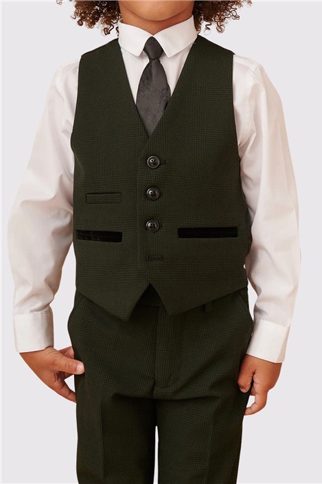 Marc Darcy Bromley Children's Olive Green Three Piece Suit