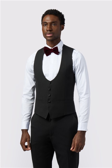 Limehaus Regular Fit Black Waistcoat