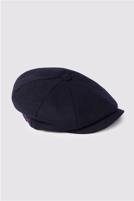 Alexandre x Abraham Moon's Navy Wool Baker Boy Hat