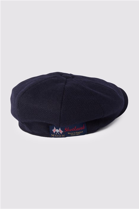 Alexandre x Abraham Moon's Navy Wool Baker Boy Hat