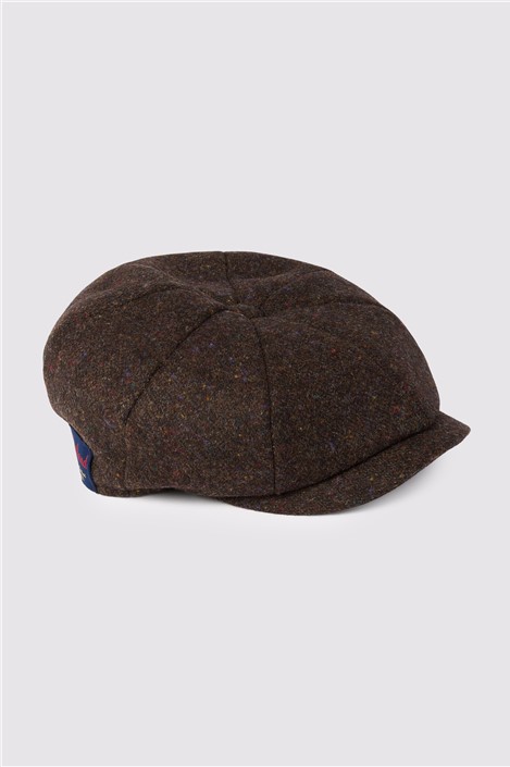 Alexandre x Abraham Moon's Brown Wool Baker Boy Hat
