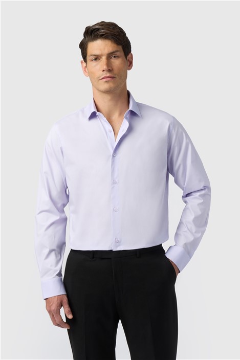 Limehaus Tailored Fit Lilac Stretch Shirt