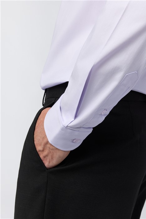 Limehaus Tailored Fit Lilac Stretch Shirt