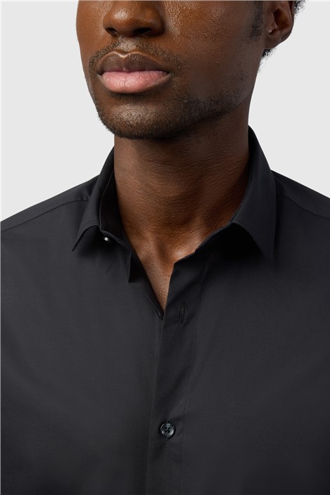 Limehaus Regular Fit Black Stretch Shirt
