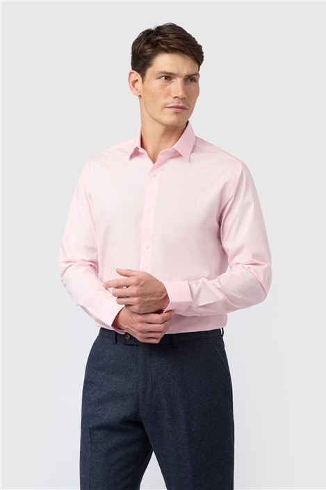 Limehaus Regular Fit Pink Stretch Shirt
