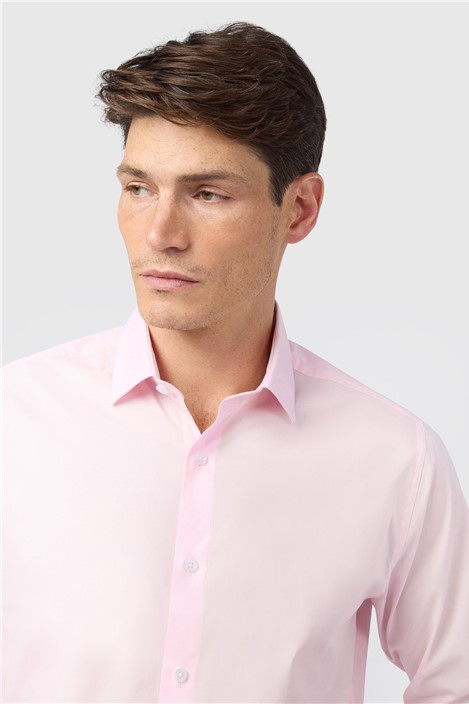Limehaus Regular Fit Pink Stretch Shirt
