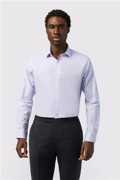 Limehaus Regular Fit Lilac Stretch Shirt