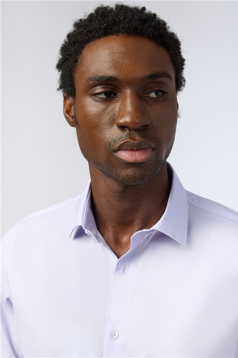 Limehaus Regular Fit Lilac Stretch Shirt
