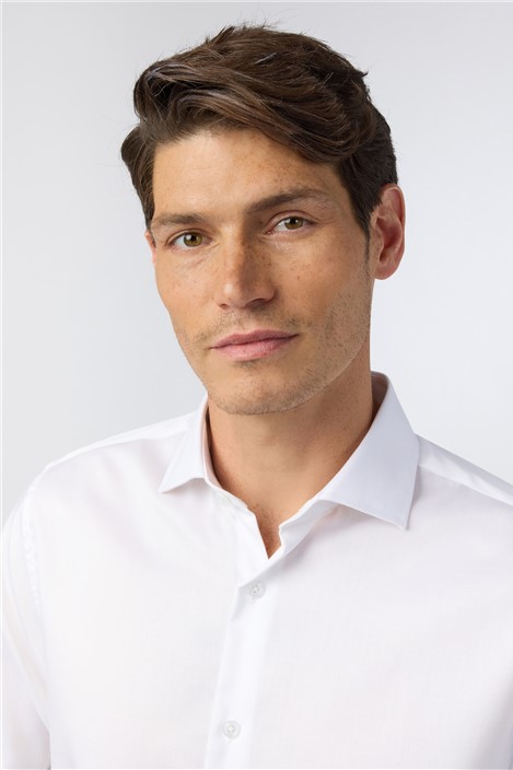 Alexandre Tailored Fit White Non-Iron Stretch Shirt