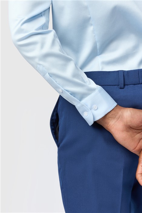 Alexandre Tailored Fit Blue Non-Iron Stretch Shirt