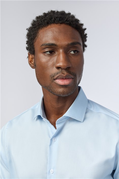 Alexandre Tailored Fit Blue Non-Iron Stretch Shirt