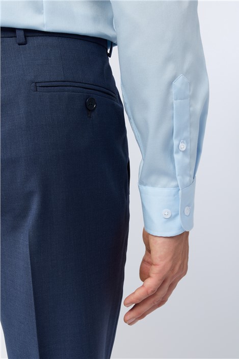 Alexandre Slim Fit Blue Non-Iron Stretch Twill Shirt
