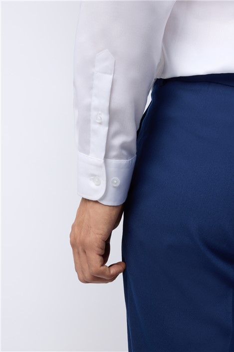 Alexandre Regular Fit White Non-Iron Stretch Single Cuff Shirt
