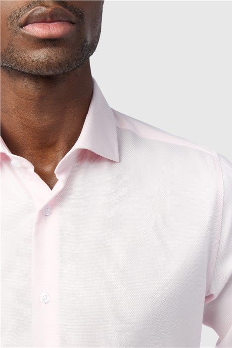 Alexandre Tailored Fit Pink Non-Iron Textured Shirt