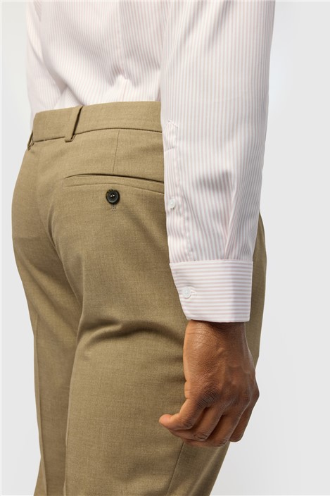 Alexandre Tailored Fit Pink Non Iron Stripe Single Cuff Shirt