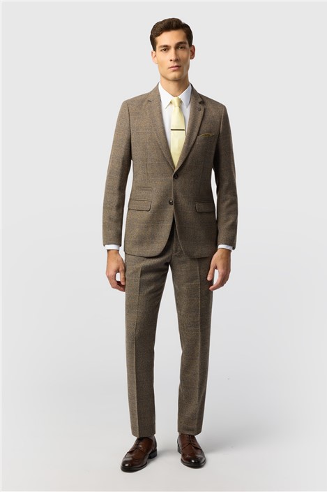 Marc Darcy Slim Fit Kris Tan Tweed Jacket