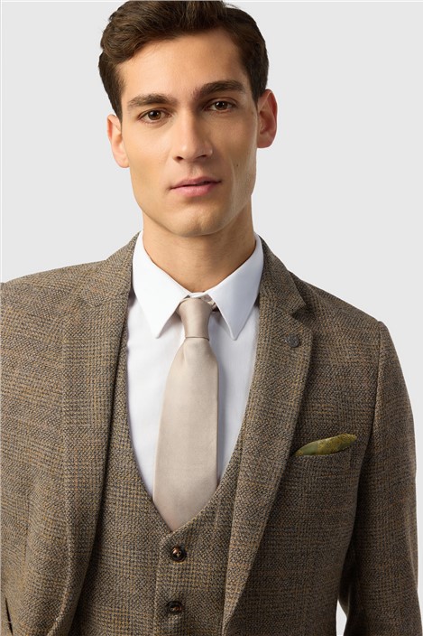 Marc Darcy Slim Fit Kris Tan Tweed Jacket
