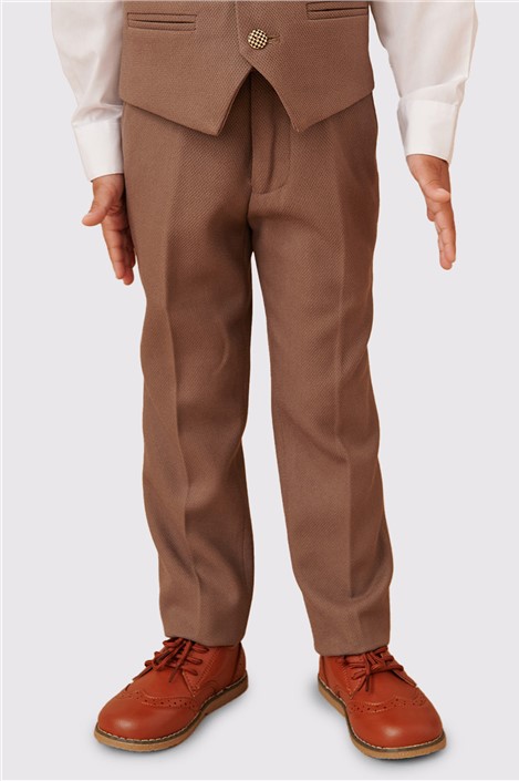 Marc Darcy HM5 Children's Tan Check Three Piece Suit