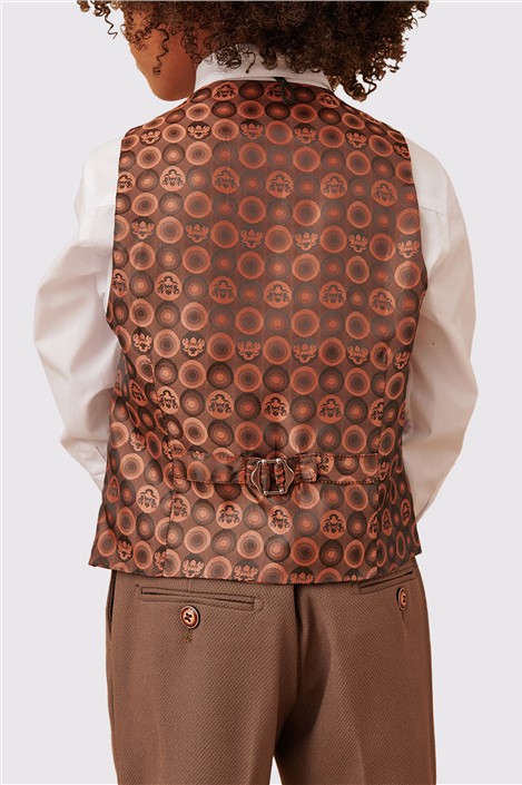 Marc Darcy HM5 Children's Tan Check Three Piece Suit
