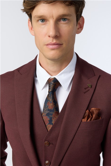 Antique Rogue Rust Large Floral Tie