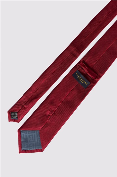 Alexandre Red Twill Tie