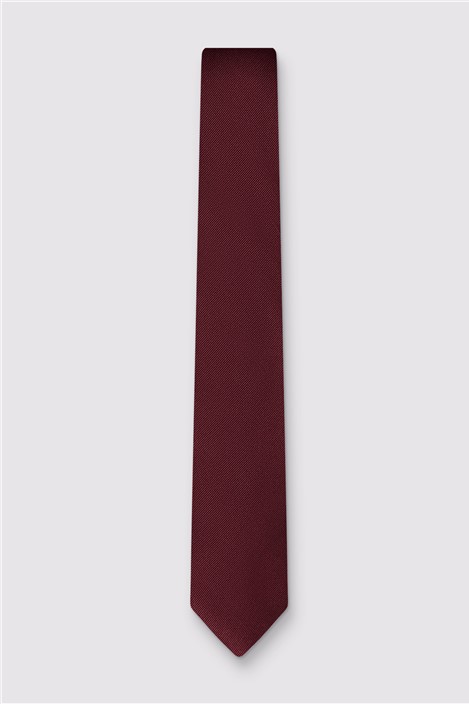 Alexandre Burgundy Twill Tie Red