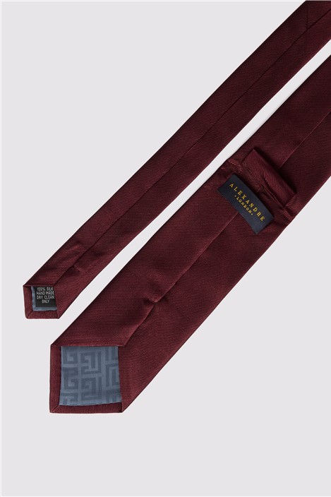 Alexandre Burgundy Twill Tie