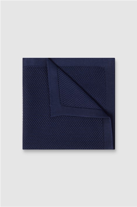 Antique Rogue Navy Blue Knitted Pocket Square 0 Navy Blue