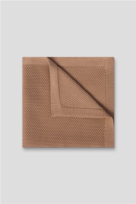 Antique Rogue Sand Knitted Pocket Square 0 Beige