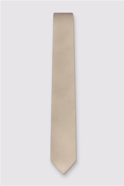 Alexandre Champagne Silk Twill Tie Beige