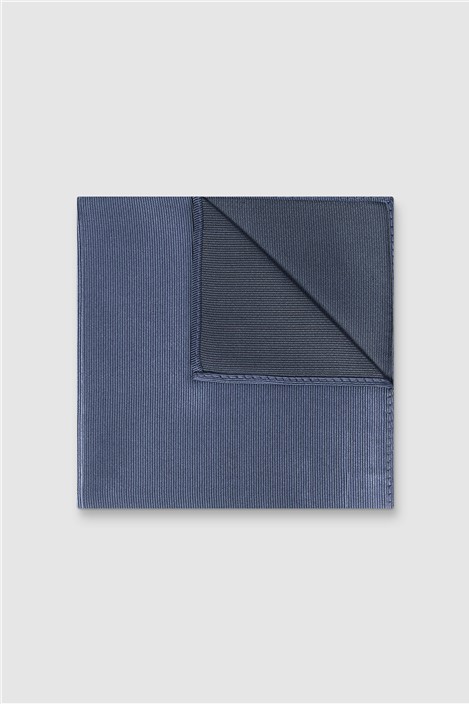 Alexandre Blue Twill Silk Pocket Square 0 Blue