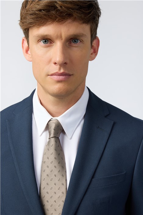 Alexandre Champagne Silk Paisley Tie
