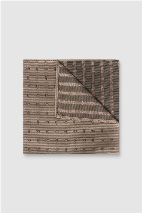 Alexandre Champagne Paisley Pocket Square 0 Beige Ideal For Weddings