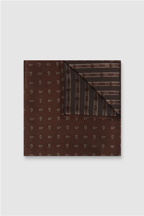 Alexandre Chocolate Paisley Pocket Square 0 Chocolate Ideal For Weddings