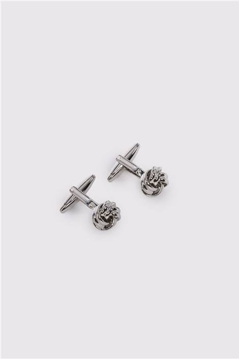 Limehaus Silver Classic Knot Cufflinks