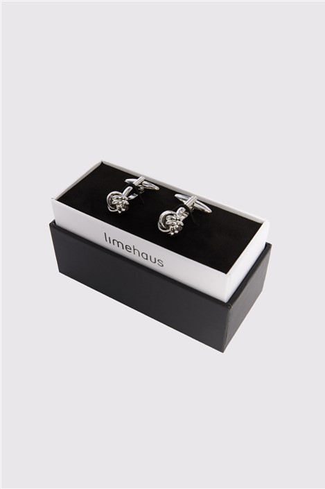 Limehaus Silver Classic Knot Cufflinks